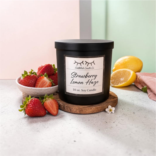 STRAWBERRY LEMON HAZE-10oz. Soy Candle