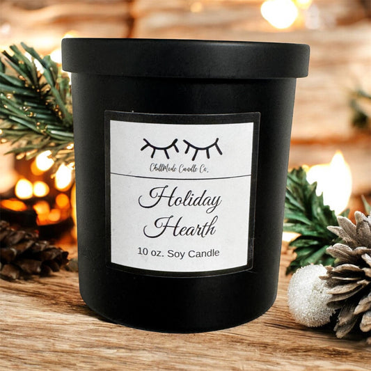 HOLIDAY HEARTH - 10oz. Soy Candle