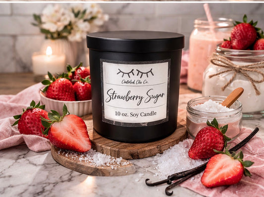 STRAWBERRY SUGAR-10oz. Soy Candle