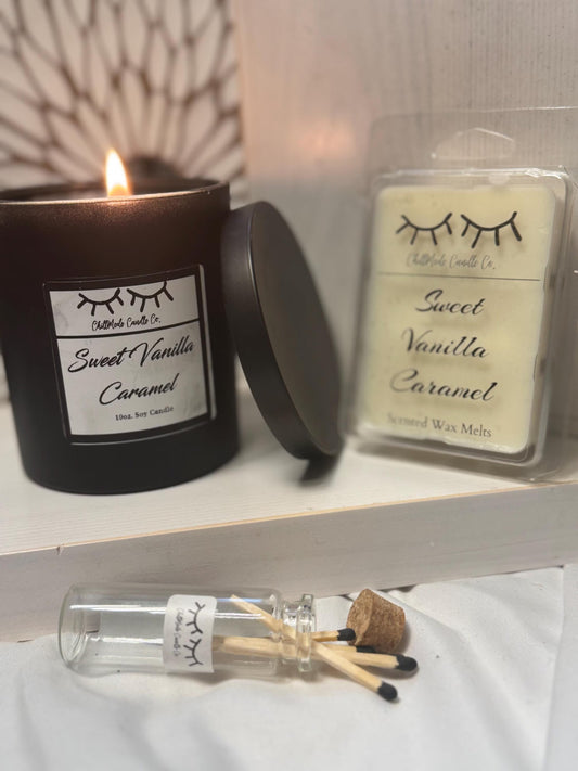 10oz. Soy Candle- SWEET VANILLA CARAMEL